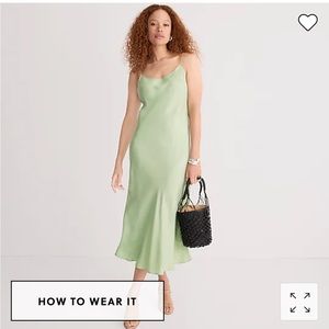 J.Crew petite Gwyneth cupro-blend slip dress